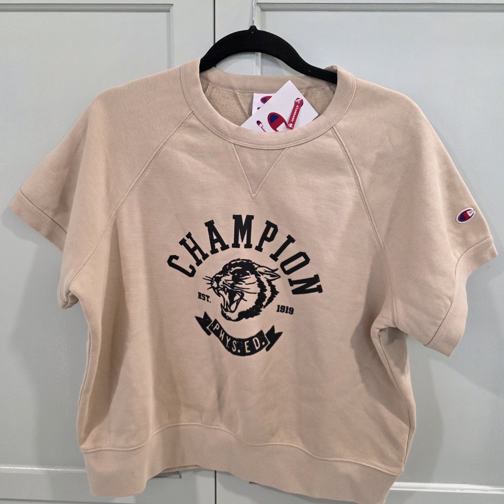 Women's Champion Cropped 3/4 Sleeve Sweatshirt NWT 50% Off Mult. Sizes